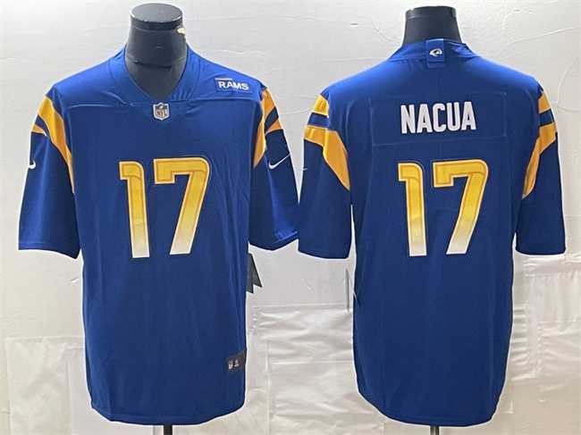 Men%27s Los Angeles Rams #17 Puka Nacua Blue Vapor Untouchable Limited Jersey->green bay packers->NFL Jersey
